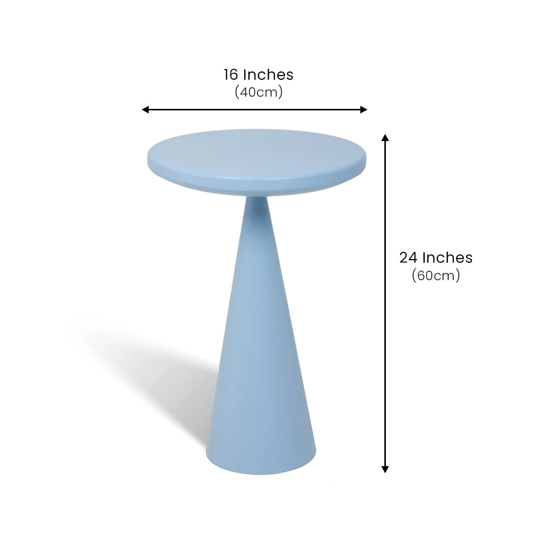 Contemporary Metal Table Sky Blue